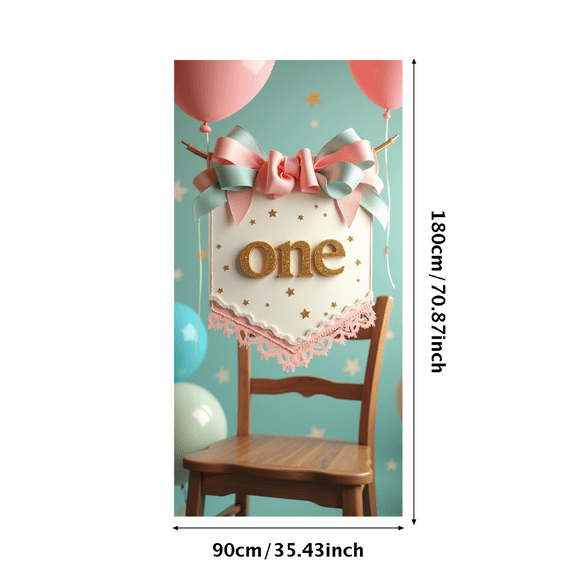 Glittery One Letter Banner for First Birthday Party, Decorative Backdrop Party Supplies, Photography Props, Photo Background, Decors for Celebration