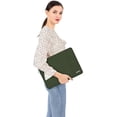 thumbnail image 4 of Mosiso Polyester Vertical Style Water Repellent Laptop Sleeve Case Bag Cover with Pocket for 15-15.6 inch Notebook, MacBook Pro 16 inch M4 M3 M2 M1 2024-2019, Army Green, 4 of 5