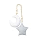 thumbnail image 1 of EeaseMX Adorno colgante de madera con forma de luna y estrella para cama de bebé, tienda de juegos, habitación, cuna (luna blanca y estrella gris), 1 of 7