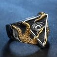 thumbnail image 2 of QQTDFG Men Masonic Eye of Providence Tentacle Ring Punk Stainless Steel Biker Gift-Gold-13, 2 of 8