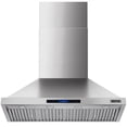 thumbnail image 2 of KOSTCH 48 inch Convertible Ducted Wall-Mount Range Hood, 1200 CFM Kitchen Vent Hood with 3 Speed Exhaust Fan & LED Light, Kitchen Range Hood with Touchscreen Control Panel & Remote Control, 2 of 6
