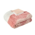 thumbnail image 7 of Comforter Long Faux Fur Comforter Set, Wave Pattern Design Shaggy Duvet, Twin Size Cover Cozy Bedding Set with 2 Shams, Blush 3 Piece, 68x90, 7 of 7