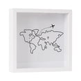 thumbnail image 3 of veasfak Shadow Box Frame Compact Top Loading Display Case for Artworks Cards Tickets white 29x29cm, 3 of 9