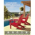 thumbnail image 4 of PetFurnishn Folding Adirondack Chair - Durable HDPE Poly Lumber All-Weather Resistant, Foldable Oversized Balcony Porch Patio Outdoor Chair for Lawn,Backyard, Deck, Garden,Camping -Red, 4 of 10