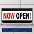thumbnail image 3 of Now Open 13 oz Heavy Duty Vinyl Banner Outdoor/Indoor Now Open Sign for Business, Storefront, Advertising with Metal Grommets - Multiple Sizes & Colors - Single-Sided (5x1.5 Ft, Black & Yellow), 3 of 6
