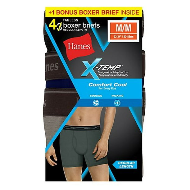 Hanes Hanes Men's Xtemp Boxer Brief 3 Pack + Get 1 Free