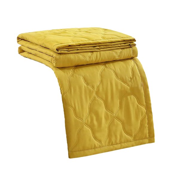 qun9652,Cooling Blankets for Hot Sleepers Lightweight Breathable Comfortable Blankets Summer Double-Sided Cooling Fiber Quilt Yellow 150x100cm