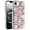 Pink, variant on For iPhone 16E (E edition) / SE4 (2025) Spectacular Full Bling Stones Glitter HQ Hybrid Floral Series - Black