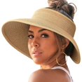thumbnail image 2 of Breathable Paper Straw Sun Hat for Women Offering Superior Sun Protection for All Ages White, 2 of 4