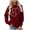 Wine, variant on Cropped Zip Up Hoodie Women Winter Fall Relaxed Fit Crewneck Long Sleeve Batwing Drop Shoulder Zipperless Heart Print Pullover Ribbed Knit Tops Sweatshirt(Black,XL)