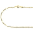 thumbnail image 6 of Real 10K Yellow Gold Diamond Cut Figaro Style Chain 2mm Necklace 22 Inches, 6 of 7
