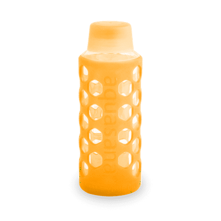 

Aquasana AQ-6006-OR 18-Ounce Glass Water Bottle with Silicone Sleeve Orange