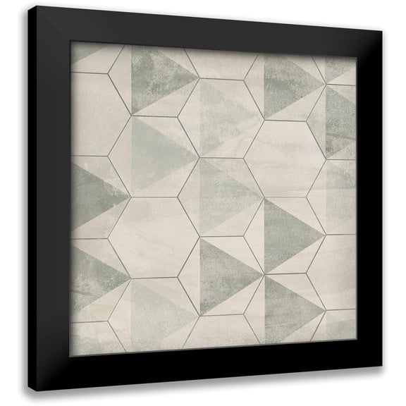 Vess, June Erica 12x12 Black Modern Framed Museum Art Print Titled - Hexagon Tile IX