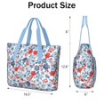 thumbnail image 3 of Tote Bag for Women - Pioneer Flower Shoulder Bag - Large Utility Work Duffle Bag with Zipper Handbag for Travel, Work, Sprots, 3 of 5