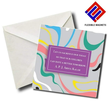 

A.P.J. Abdul Kalam Inspirational Quote Magnet for refrigerator. Great Gift! By Flexible Magnets