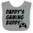 thumbnail image 3 of Inktastic Daddy's Gaming Buddy with Controller Boys or Girls Baby Bib, 3 of 4