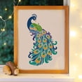 thumbnail image 4 of 2 plantillas de pavo real de 22 x 28 cm (8,6 x 11 pulgadas), autoadhesivas, reutilizables, para serigrafía, con diseño de plumas y lavables. Ideales para decorar camisetas y telas., 4 of 9