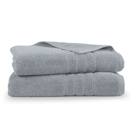 Martex 2-Pack Bath Sheet Set | 100% Cotton Extra Large 33" x 65" Towels | Spa Blue