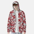 thumbnail image 2 of Vsdgher Sweat à Capuche Rouge Imprimé Aubépine pour Hommes Femmes, Manches Longues Protection Solaire Pêche pour Course Natation-TTG, 2 of 7