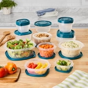 Mainstays Semi Durable 42-Piece Plastic Food Storage Container Set