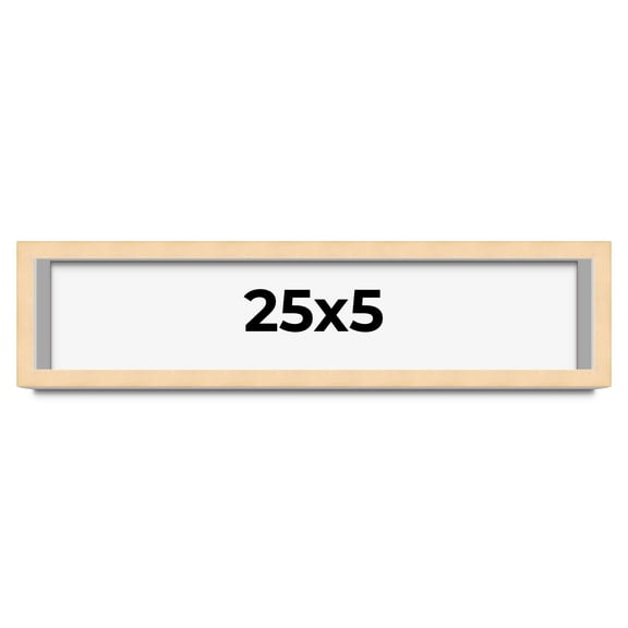 25x5 IN Shadow Box Frame Brown | 0.875 Inches Deep Real Wood Contemporary Shadowbox Display Frame |
