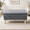 Blue, variant on 32" Wide Storage Ottoman Bench with Built-in Tray, Square Storage Ottoman for Extra Storage, Upholstered Footrest and End of Bed Bench, Perfect for Living Room, Bedroom.