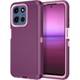 thumbnail image 1 of wonima11 I-HONVA for Motorola Moto G 5G 2025 Case Shockproof Dust/Drop Proof 3-Layer Full Body Protection [Without Screen Protector] Rugged Heavy Duty Cover Case for Moto G 5G 2025 6.7",Wine Red/Pink, 1 of 1