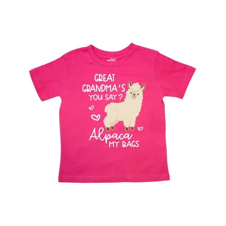 

Inktastic Great Grandma s You Say Alpaca My Bags Gift Toddler Boy or Toddler Girl T-Shirt