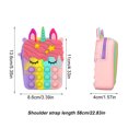 thumbnail image 4 of Juguetes sensoriales de burbujas de empuje, juguete antiestrés de silicona, bolsa para monedas, bolsa para teléfono, bolso de hombro con correa de hombro extraíble para niños y adultos, 4 of 5