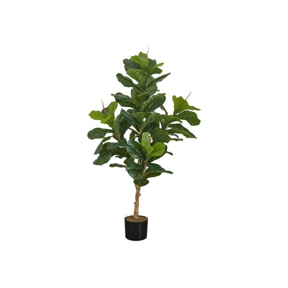 Monarch Fiddle Tree - Plante Artificielle avec Jardinière pour la Maison - 47.24 Po - pot Vert, Noir