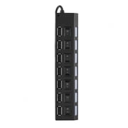 Tebru 7 Port USB Hub,USB 2.0 Hub Splitter,480Mbps 7 Port USB Hub No Conflict Plug & Play 7 Port USB 2.0 Hub for Mouse/Printer/Scanner