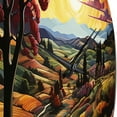 thumbnail image 5 of Designart "Rows of Ruby in Green and Purple Vineyard II" Farmhouse Oversized Wall Clock, 5 of 5