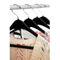thumbnail image 4 of INTERNATIONAL HANGER Heavy-Duty 1/2 inch Wide Contour Black Plastic Suit Hanger, 50 Pack, 4 of 4