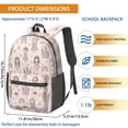thumbnail image 2 of Princess and Castle Pink Pattern 17" Waterproof Oxford School Backpacks for Teens, S-Shape Padded Straps, for School, Travel, Hiking, Camping, 2 of 4