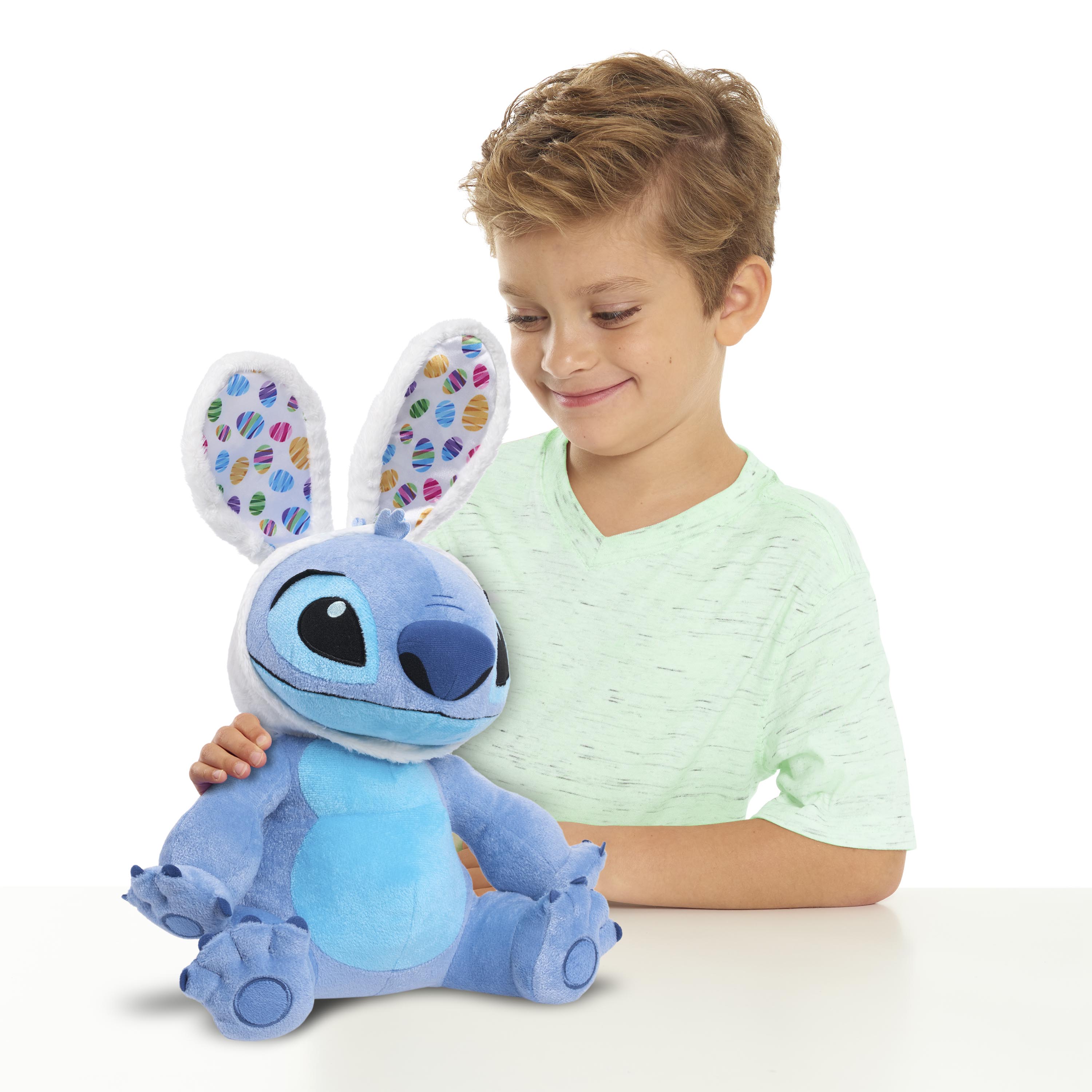 Disney Seasonal Stitch Large 10.5-Inch Plush with Bunny Ears, Ages 3 +