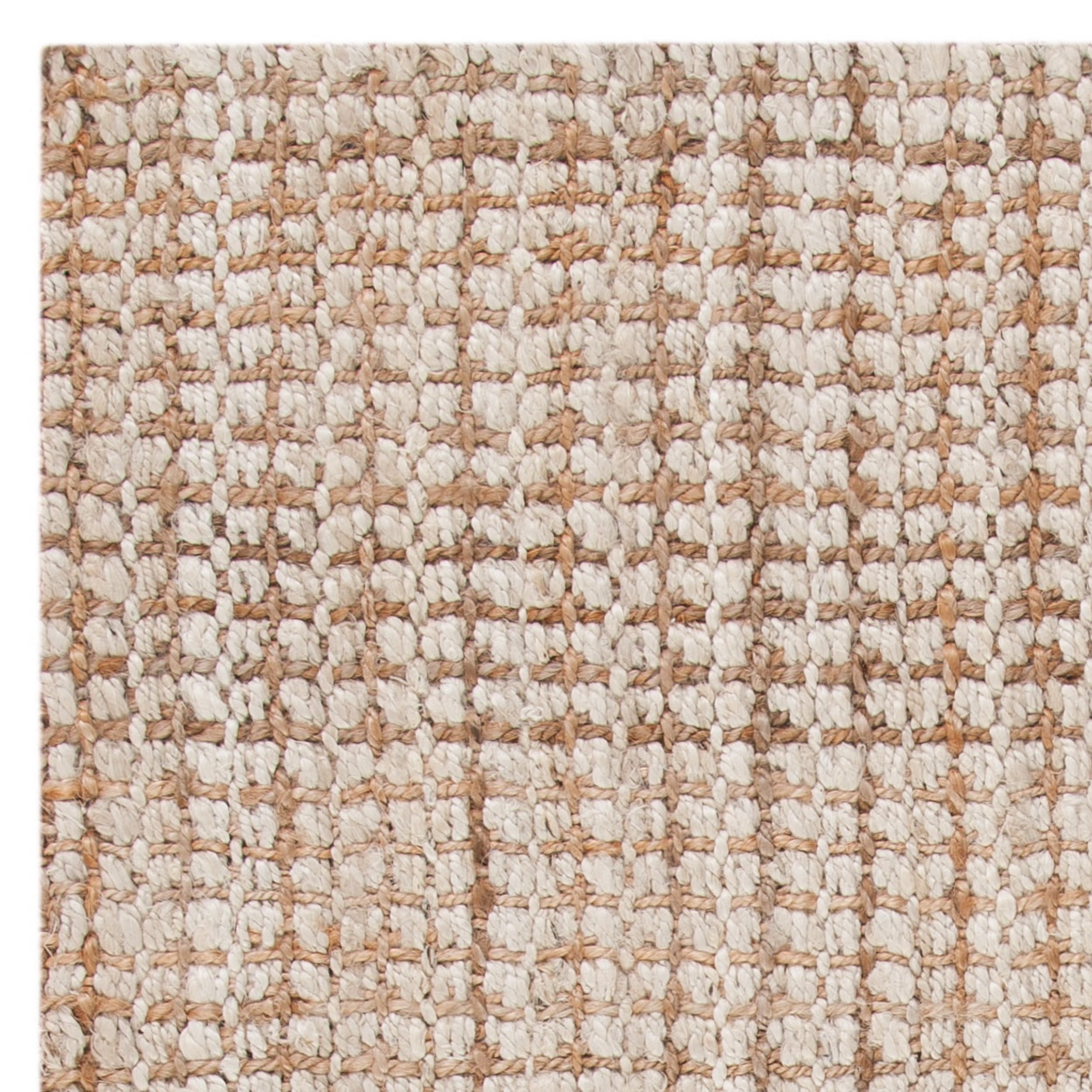 SAFAVIEH Natural Fiber Aletha Solid Jute Area Rug, Ivory/Light Brown, 5' x 8'
