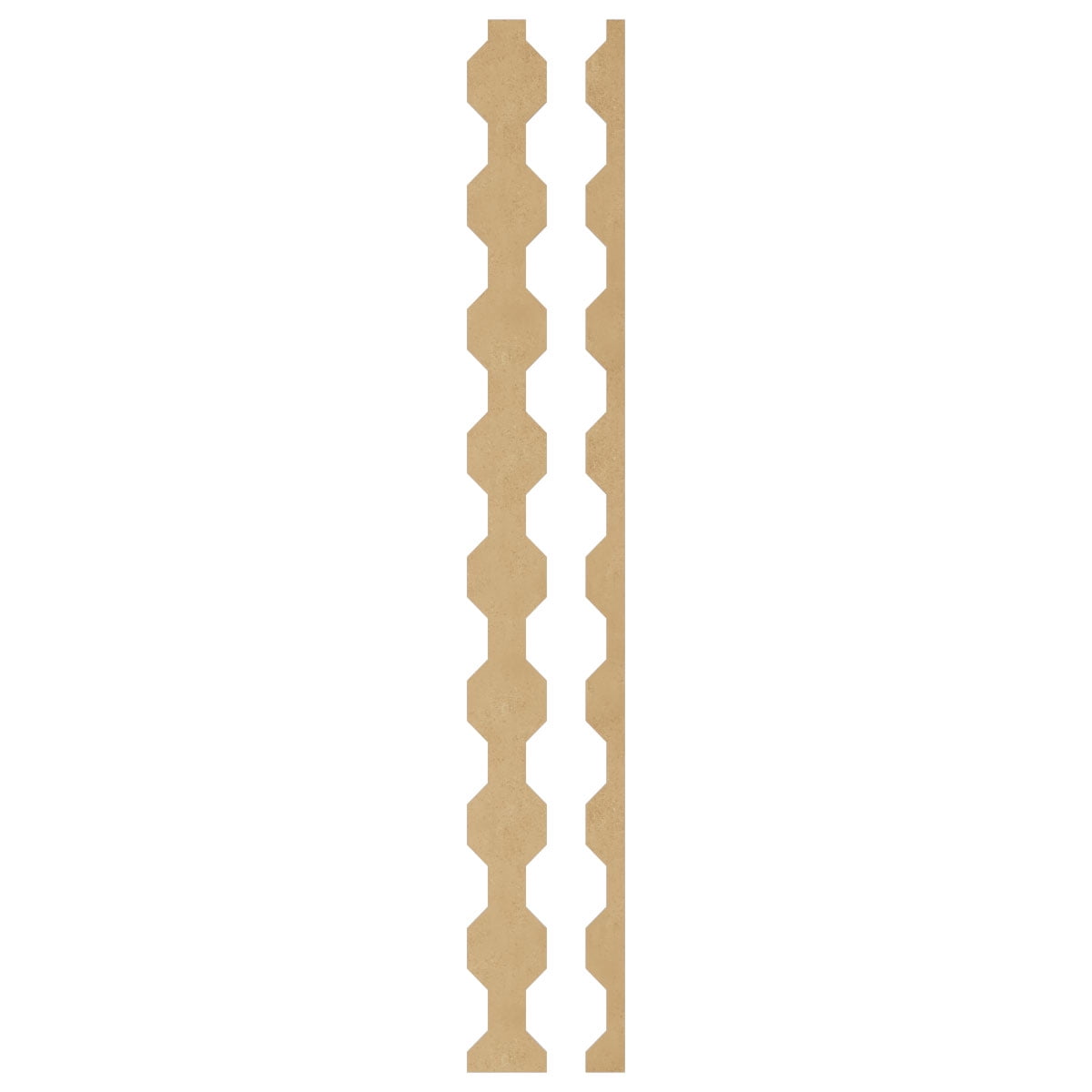 Ekena Millwork 47"H x 1/8"T Pontiac Adjustable Acrylic Decorative Slat Wall Panel Kit, Grey (contains 16 Slats + 1 Straight Edge Starter Slat)