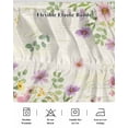 thumbnail image 6 of Pink Spring Floral Bed Skirt Queen Size 16 Inch Drop, Watercolor Botanical Wildflowers Rustic Adjustable Elastic Dust Ruffles Bedskirt for Queen Bed Wrap Around Pleated Mattress Frame Cover, 6 of 9