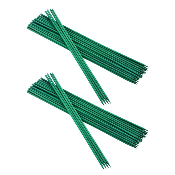 MLINS Portable Garden Plant Support Stakes Bamboo Sticks for Indoor Plants Growth Green Synthetic 50pcs