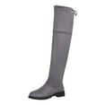 thumbnail image 6 of Pandaie Thigh High Over The Knee Boots for Women Low Block Heel Riding Boots Round Toe Stretch Walking Fall Winter Shoes Grey 8.5, 6 of 7