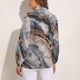 thumbnail image 2 of Marble Texture Long Sleeve Blouse Woman Streetwear Casual Shirts Summer Oversize Woman Streetwear Clothing Birthday Present, 2 of 7