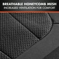 thumbnail image 4 of carXS FreshMesh Car Seat Covers Full Set with Charcoal Gray Accent Front and Back Seat Cover Set with Modern Sideless Design, Universal Fit for Car Truck Van and SUVs, 4 of 10