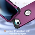 thumbnail image 5 of for iPhone 16e Back Case, Phone Case Heavy Duty 2 in 1 Rugged Shockproof Protection Hybrid Hard PC Bumper Drop Protective Silicone for Girls Women Boys Men for iPhone 16e, Purple, 5 of 7