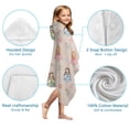 thumbnail image 7 of Beige Princess Watercolor Dress Pattern Hooded Bath Towel，50"x30" for Ages 3 To 12 Kids, Quick Dry Lightweight Soft Microfiber Hood Beach Towel Cover Up for Kids, 7 of 7