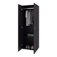 thumbnail image 6 of DEPOT E-SHOP Lisle Armoire, 2 Doors, 2 Shelves, Black Wengue, 6 of 6