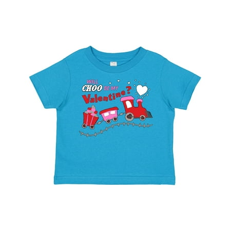 

Inktastic Will Choo Be My Valentine Valentine s Day Train Gift Toddler Boy or Toddler Girl T-Shirt