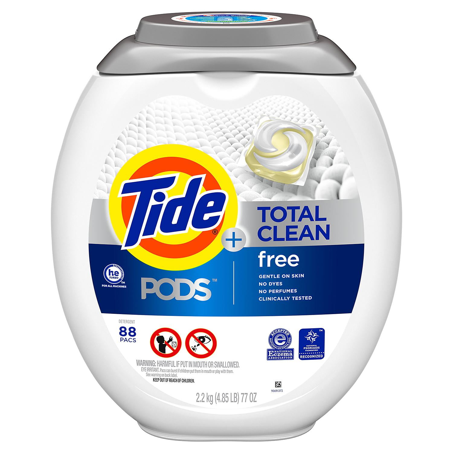 Tide PODS Total Clean Liquid Laundry Detergent Pacs For Sensitive Skin
