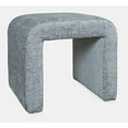thumbnail image 5 of Jofran Modern Curved Upholstered Waterfall Jacquard Petite Ottoman Bench - Set of 2, 5 of 8