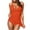 Orange, variant on Bigersell One-Piece Skirt Swimsuits for Women Wrap Tie Front Bathing Suit, Trendy 2025 New Ruffled Swim Dress, Style SW-48, Blue, L