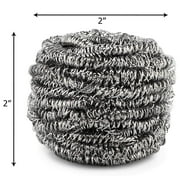Scrubit Stainless Steel Scourers Steel Wool Scrubber Pad, 6 Pack
